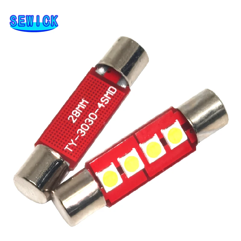 300 шт. 28 мм 29 C5W 4 SMD 3030 фотолампа лампочка для фестона Автомобильное Зеркало