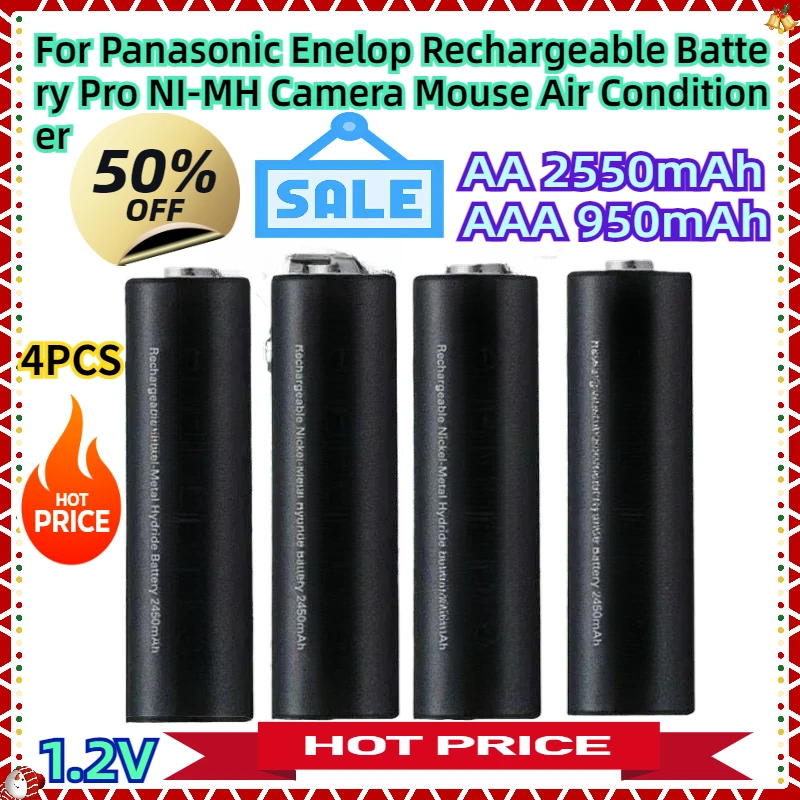 Аккумуляторная батарея для Panasonic Enelop AA 2550 мАч 950 1 2 В NI-MH камера мышь кондиционер 4