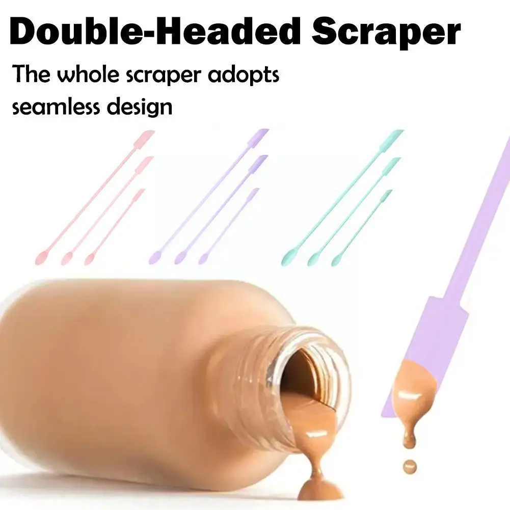 

Double-Headed Scraper Creative Mini Silicone Small Tools Makeup Spatula Heat-Resistant Safe Cosmetics Tip Spatula Foundatio C0X1