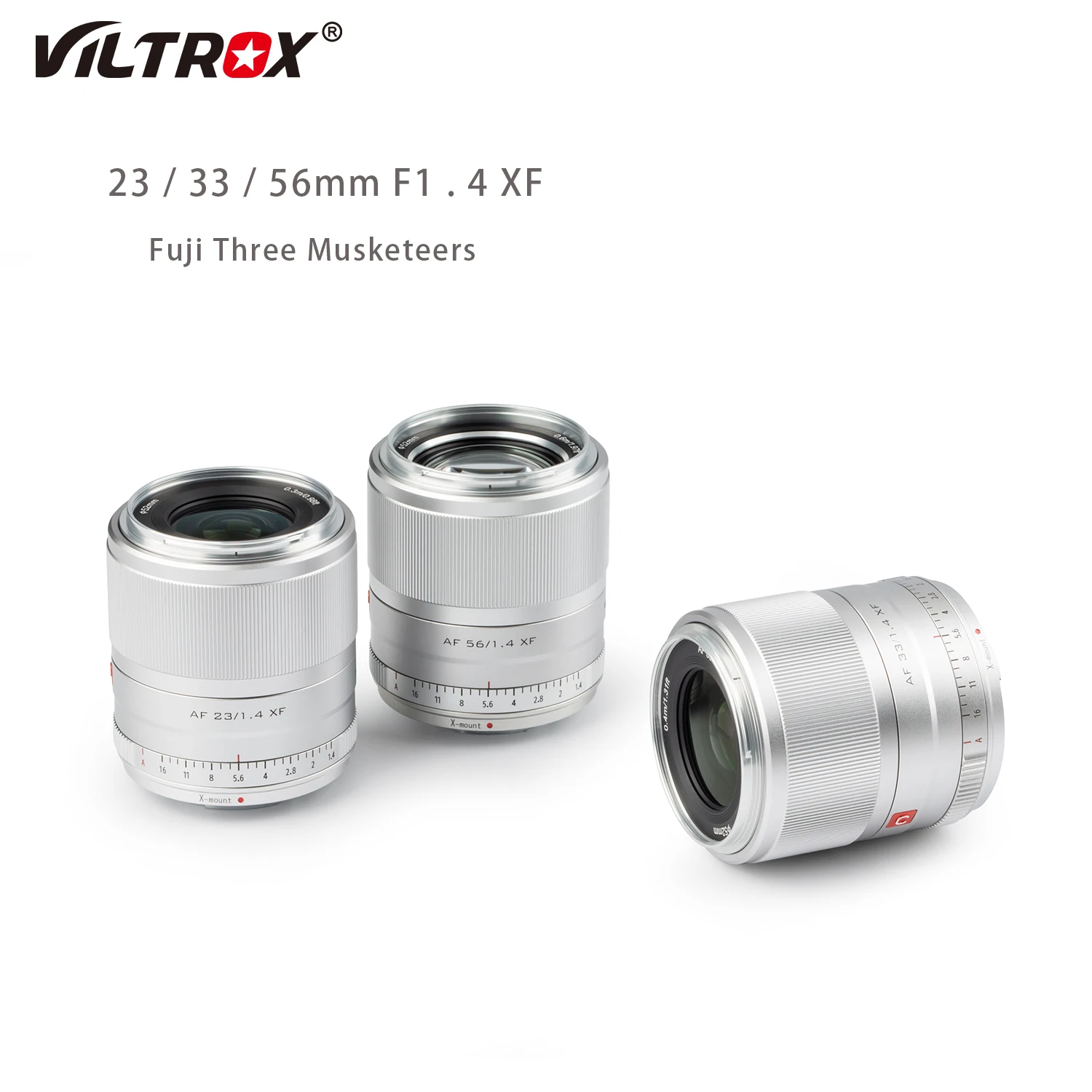 

VILTROX 23/33/56 мм F1.4 XF Автофокус Большая диафрагма фотообъектив для Fujifilm Fuji X-Mount Camera Lens APS-C X20 T30