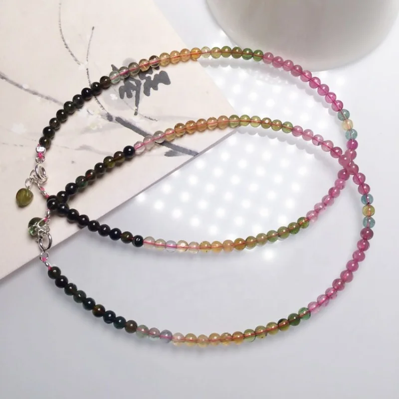 Ножной браслет с пружинной пряжкой из карамельного турмалина для женщин модные