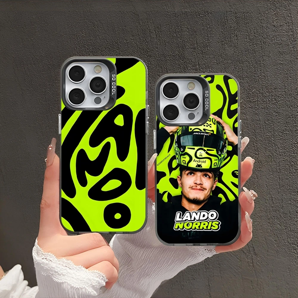 Maisto F1 Formula 1 L-Lando Norris Чехол для телефона Черный Белый Крутой IPhone 16 15 14 13 12 Pro Max 11 2024