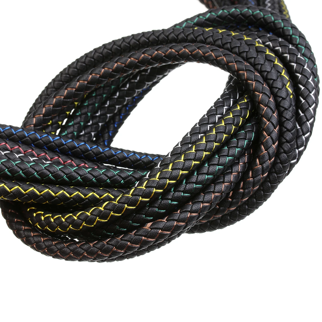 

1 метр, черные, желтые, красные, зеленые круглые плетеные кожаные шнуры, нить диаметром 8 мм для мужчин и женщин, браслет, ожерелье, «сделай сам...