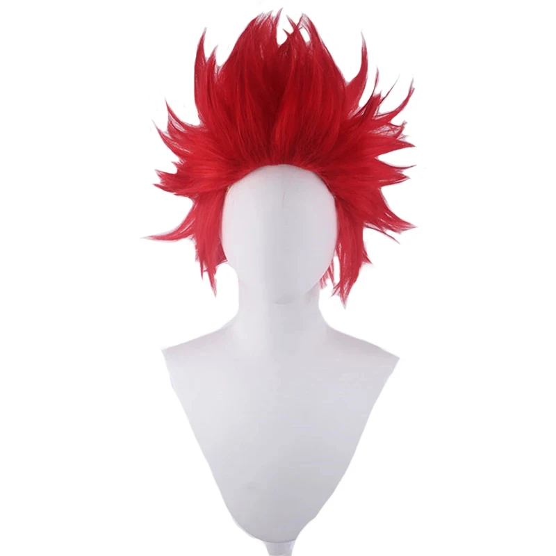 Kirishima Eijiro Cosplay Wigs for My Hero Academia Anime Short Red Synthetic Men's Wigs Synthetic Fiber Halloween Anime Hair