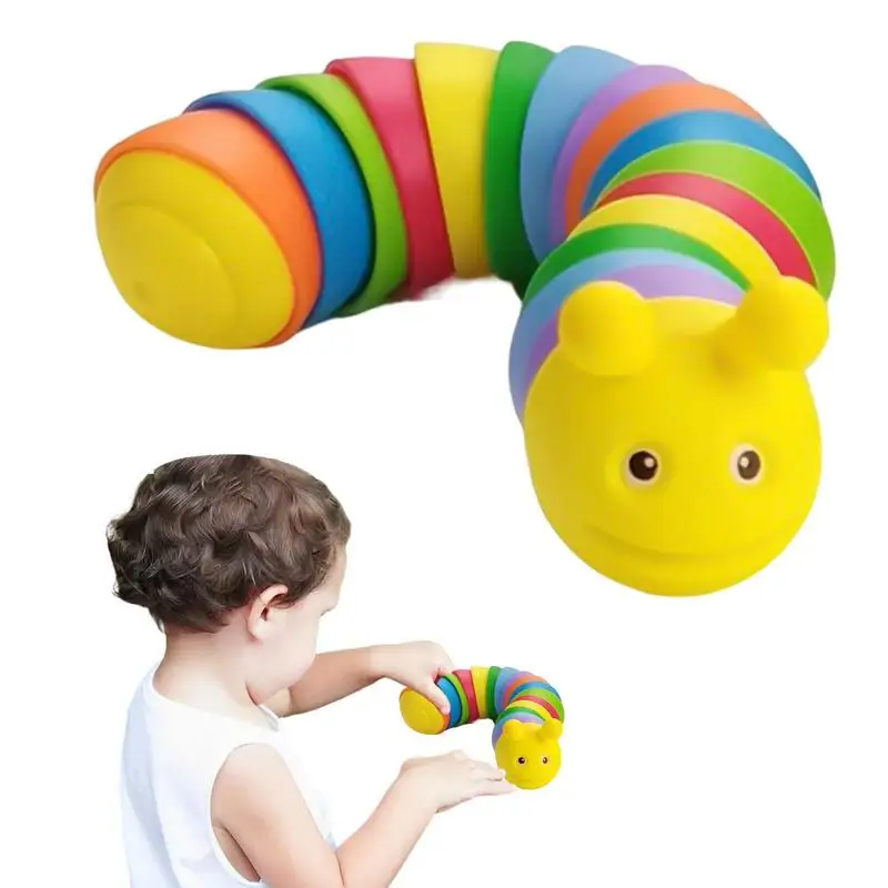 

Twisting Toy Rainbow Caterpillar Toy Ocean Shark Decompression Toys Rotatable Stim Toy Decompression Fun Ing