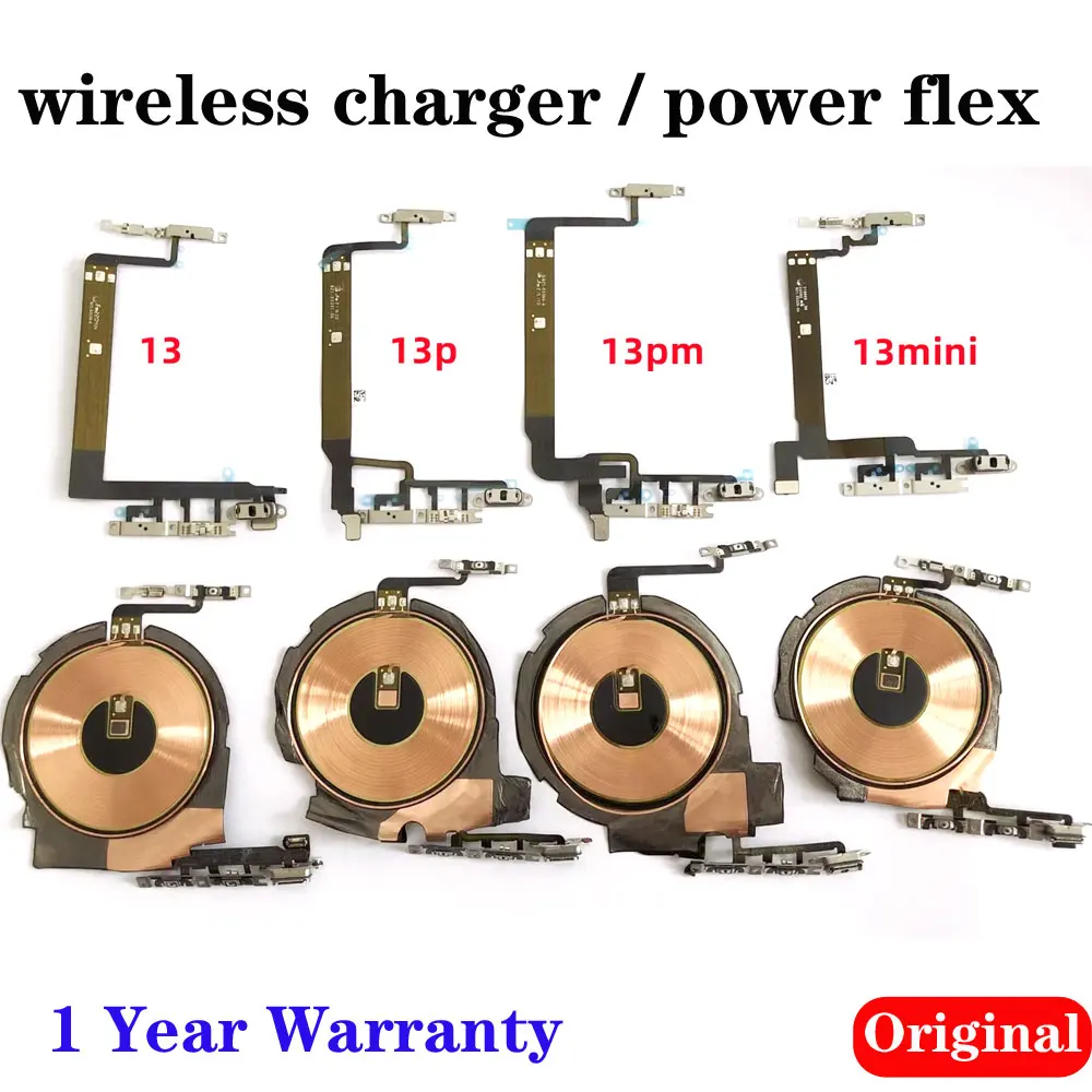 

Original Volume Button Flex Cable For iphone 13 13mini 13 pro max NFC Wireless Charging Coil Sticker Parts