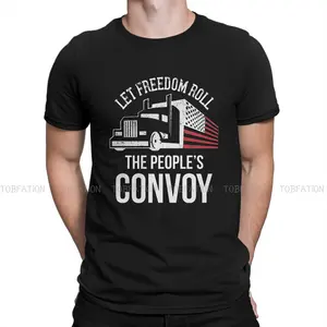 Freedom Convoy Cool 100% Cotton TShirts Roll Personalize Homme T Shirt New Trend Clothing Size S-6XL