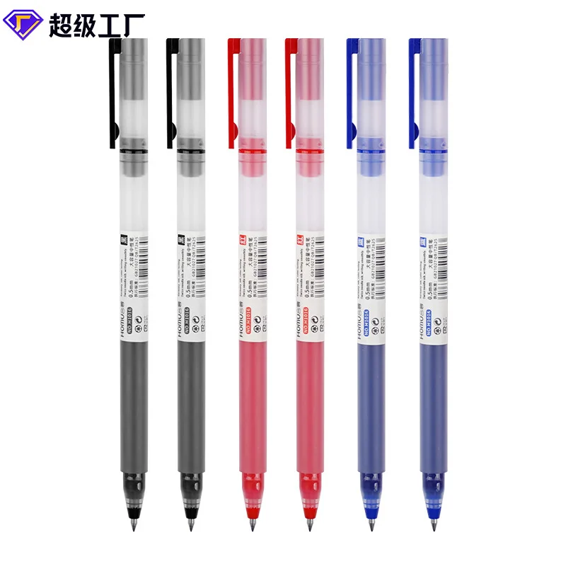 

10pcs/set Japanese Gel Pen Stationery Wholesale Student 0.5mm Large Capacity Bullet Advertising Black Blue Red Pen