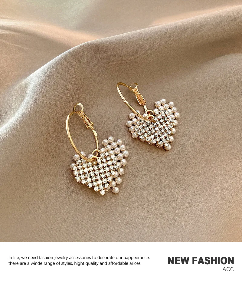 Круглые серьги-капли в форме сердца для женщин женские серьги изысканное