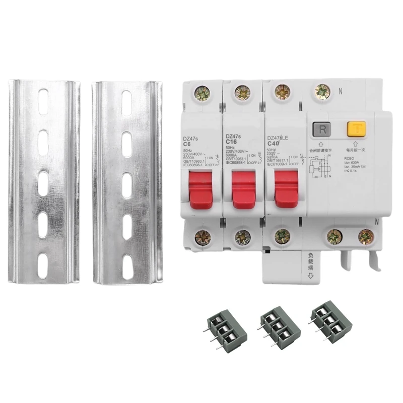 

2-Way Garage Caravan 40A 30MA RCD 2MCB 6A+16A Circuit Breaker Electrical Equipment Supplies