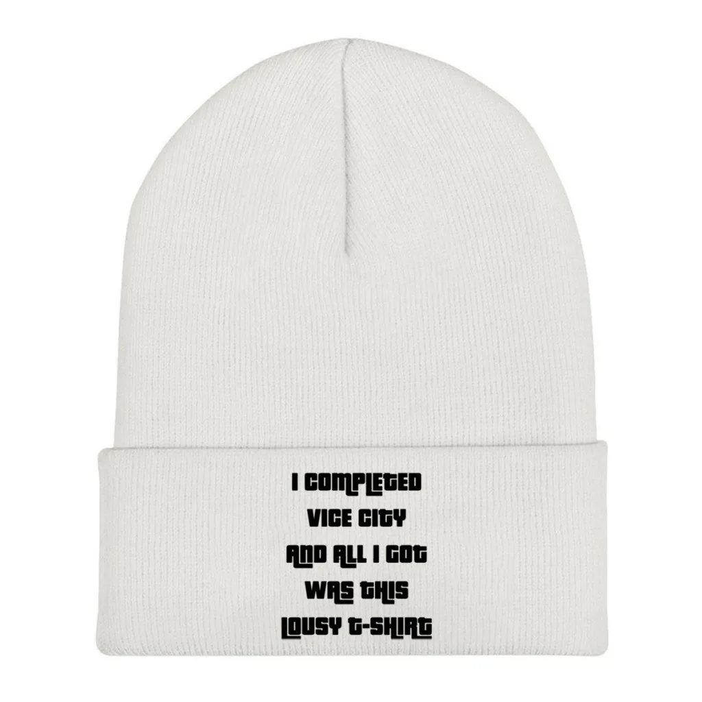 

Knit Hat GTA Grand Theft Auto Game Winter Warm Beanie Caps Vice City Lousy Blank Premium Men Women Fashion Casual Bonnet