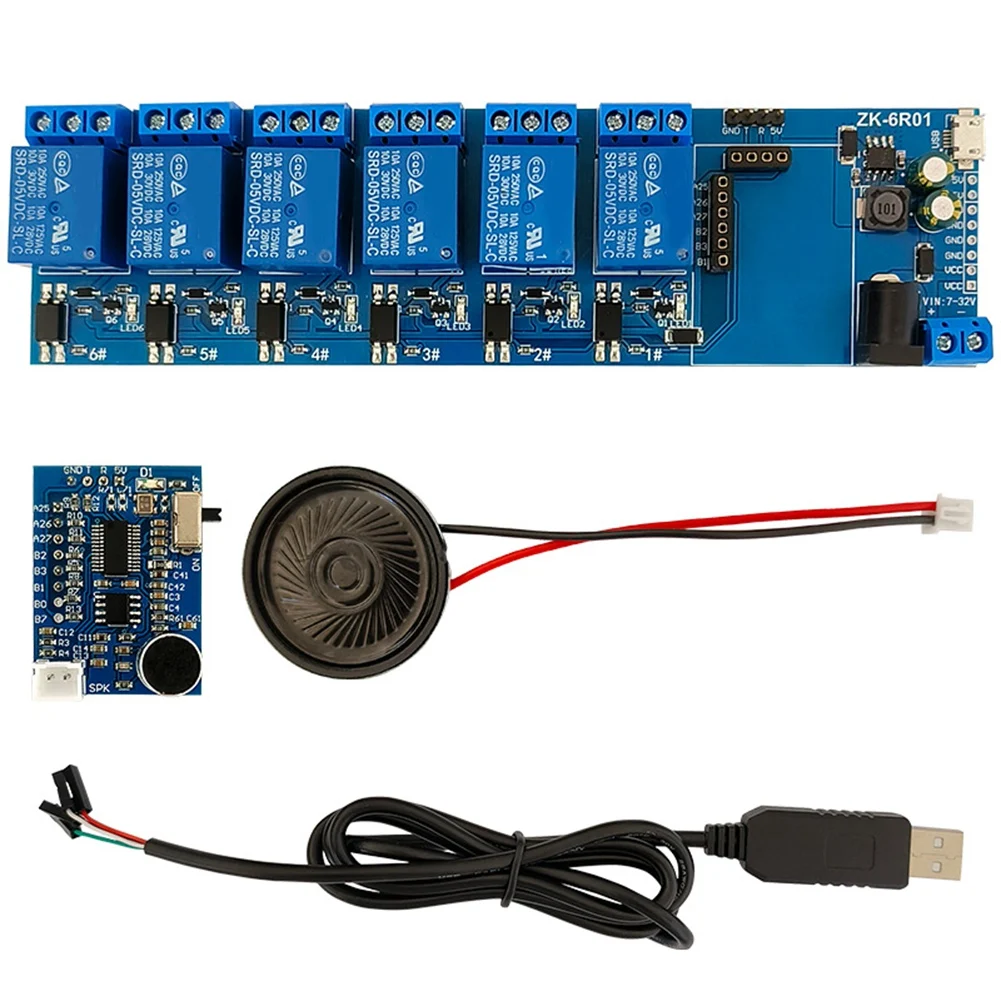 

-VR01 Complete Speech Recognition Module with Relay+Speaker AI Offline Control