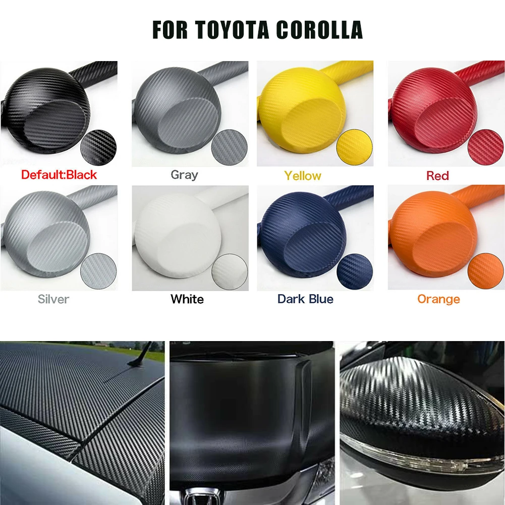 

Interior Center Console Sticker Carbon Fiber Molding Decals For Toyota Corolla Decoration Waterproof Black New