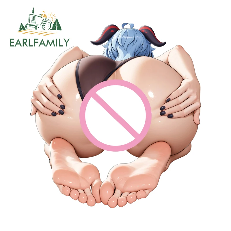 

EARLFAMILY сексуальные Genshin Impact Ganyu граффити автомобильные наклейки игра Waifu большая задница крупным планом наклейки солнцезащитный крем гоночные аксессуары