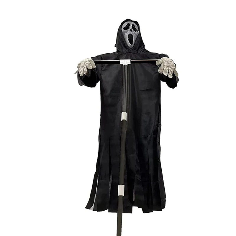 

AT69 -Grimace Halloween Decorations Garden Grim Reaper Ghostface Scarecrow Hanging Scary Scream Ghost Party Outdoor Decor