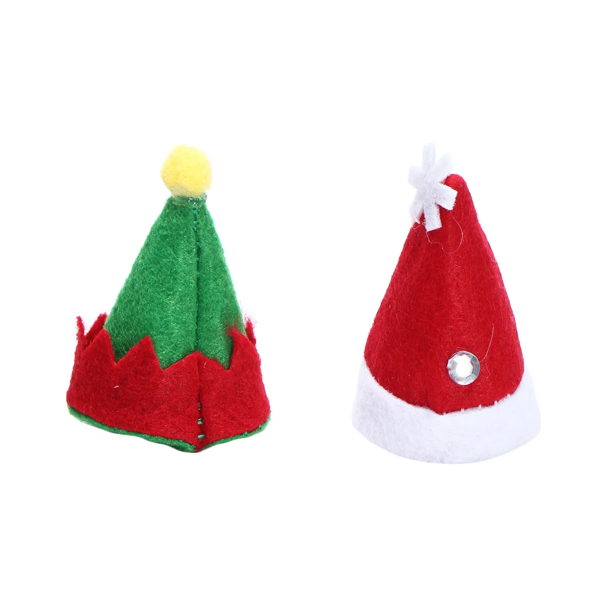 

Christmas Hat Lollipop Mini Hats Santa Candy Bottle Cap Cover Claus Decorations Xmas Elf Caps Crafts Topper Tiny Cup Miniature