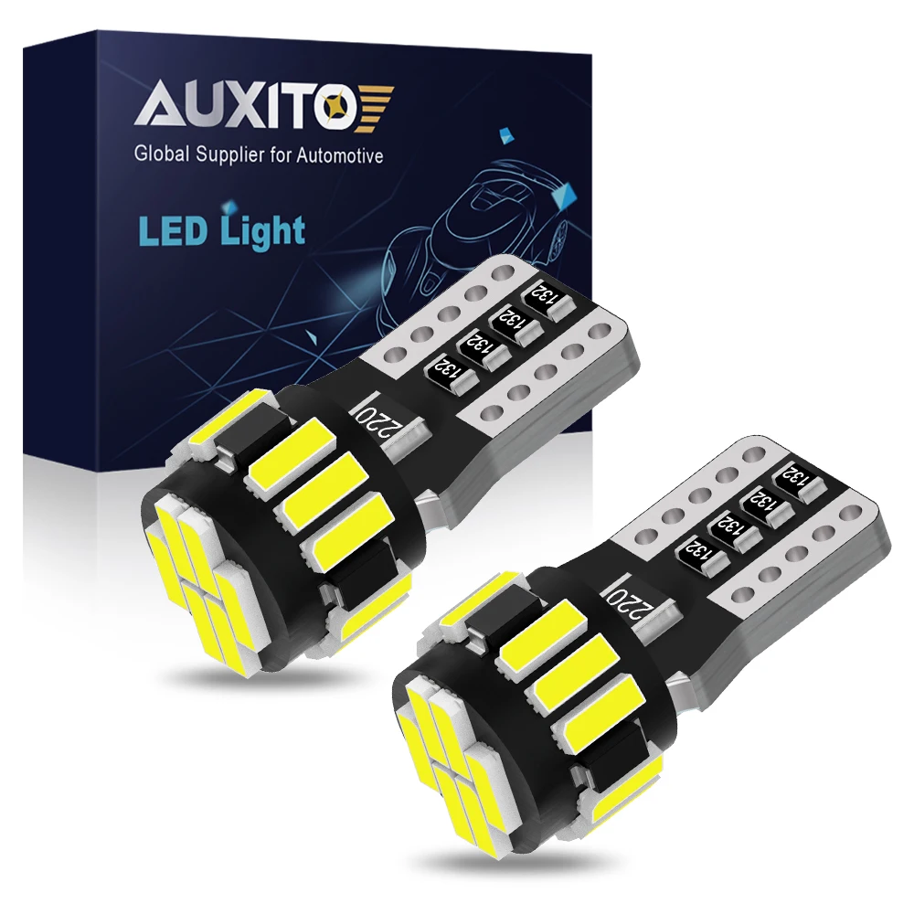 

2 шт., автомобильные лампы AUXITO T10 W5W, без ошибок