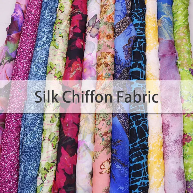 Приятная для кожи шелковая шифоновая ткань двора 100% шелк тутового шелкопряда