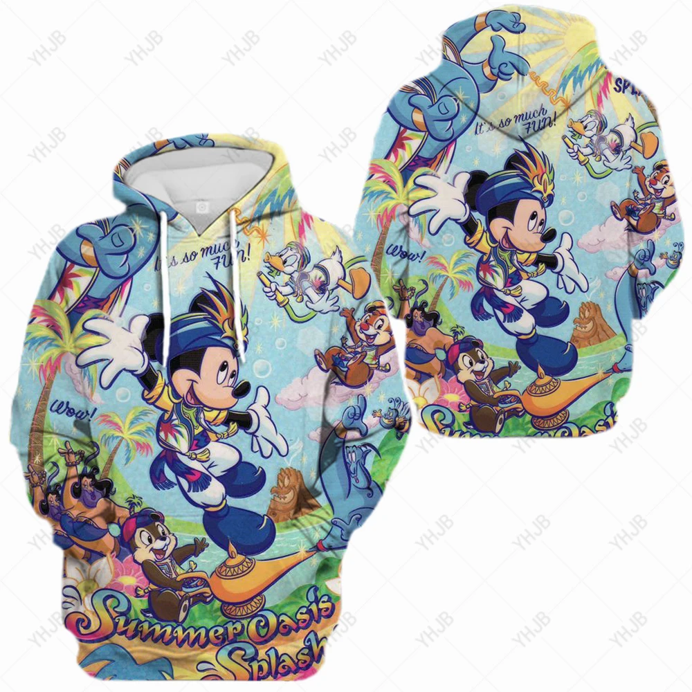 

Women Sweatshirt Jacket Clothes Hoodies Women's Pockets Long Sleeve Pullovers Disney Minnie Mickey Mouse Female Tops
