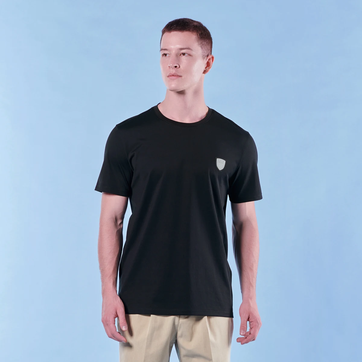 Stitch Graphics Print T-shirt for Men 2022 Summer Long-Staple Cotton Short-sleeved Slim Round Neck Men's Clothing