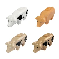 animal moc building blocks livestock poultry bricks accessories kits toys pig house scene farm ranch parts wholesale
