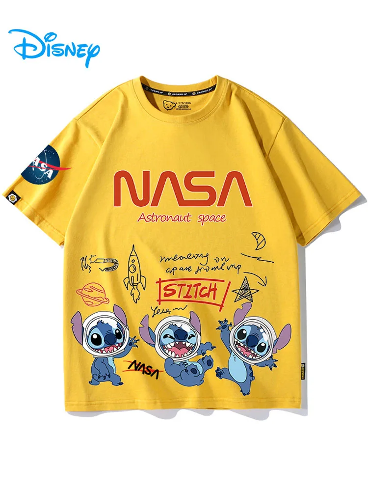 

Disney Stitch Cartoon T Shirt Harajuku Vintage Women Streetwear Summer Casual Female T Shirt Couples Unisex Tee Tops 9 Colors