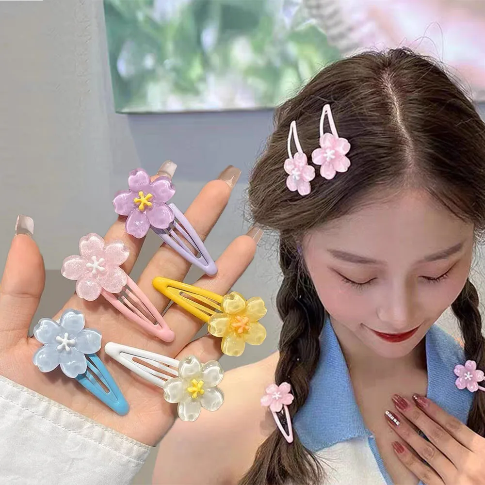5 шт. заколки для волос с цветами