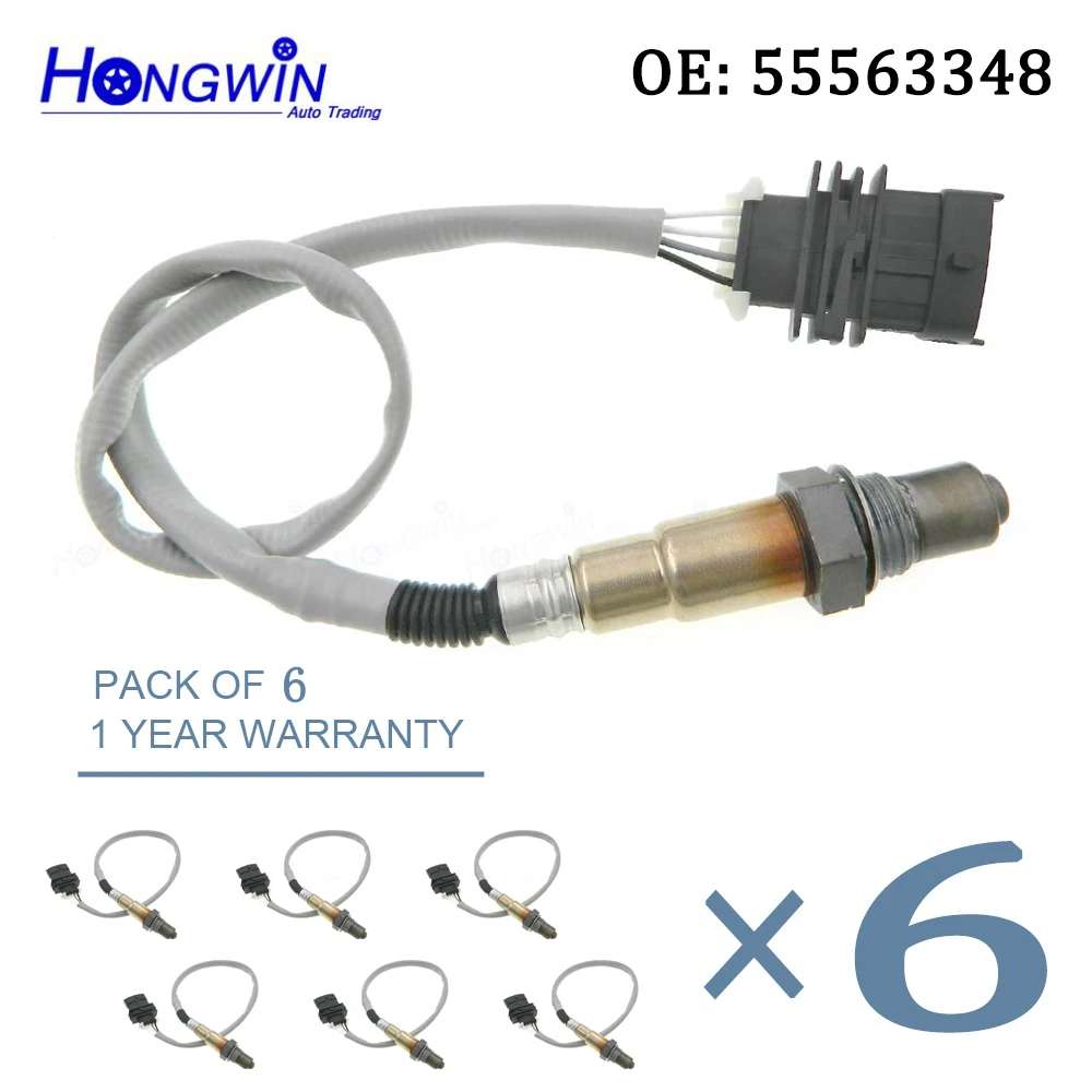 

×6 Lambda Probe Oxygen Sensor For Vauxhall Opel Adam Astra J Insignia Cascada Corsa D Mokka Zafira C 55563348 55572993 25321313