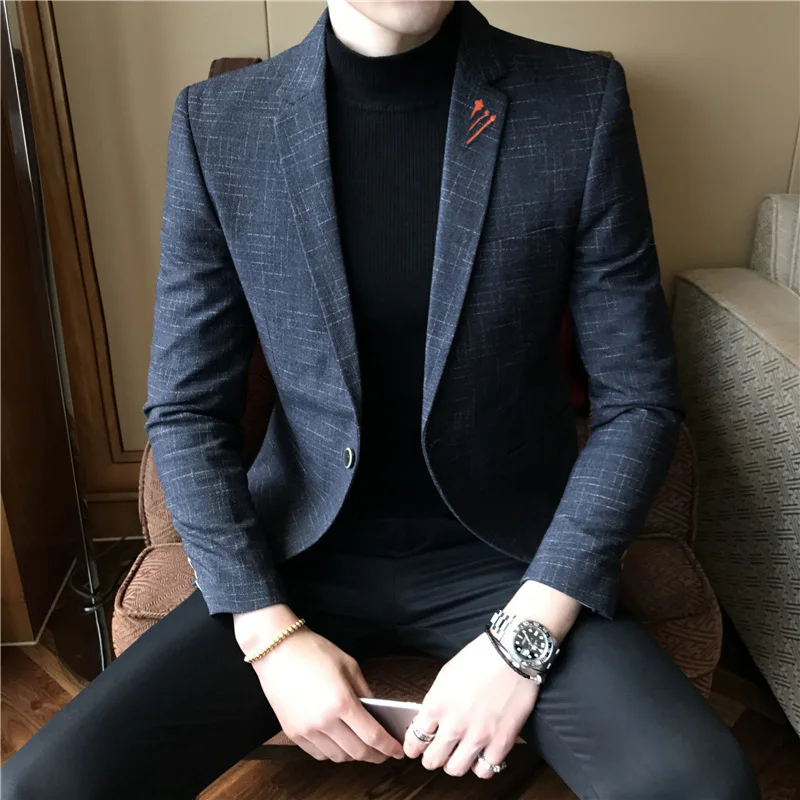2023 New Men's Casual Suits Trendy Fashion Men's Clothing Youth Spring and Autumn Self-cultivation Handsome Men's Suits  Casual
