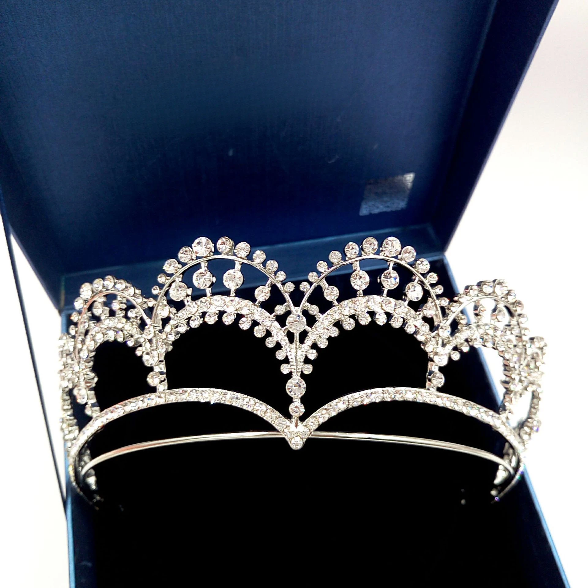 

Wedding Hair Accessories Crystal Crown Full Diamond Necklace Princess Big Crown Clavicle