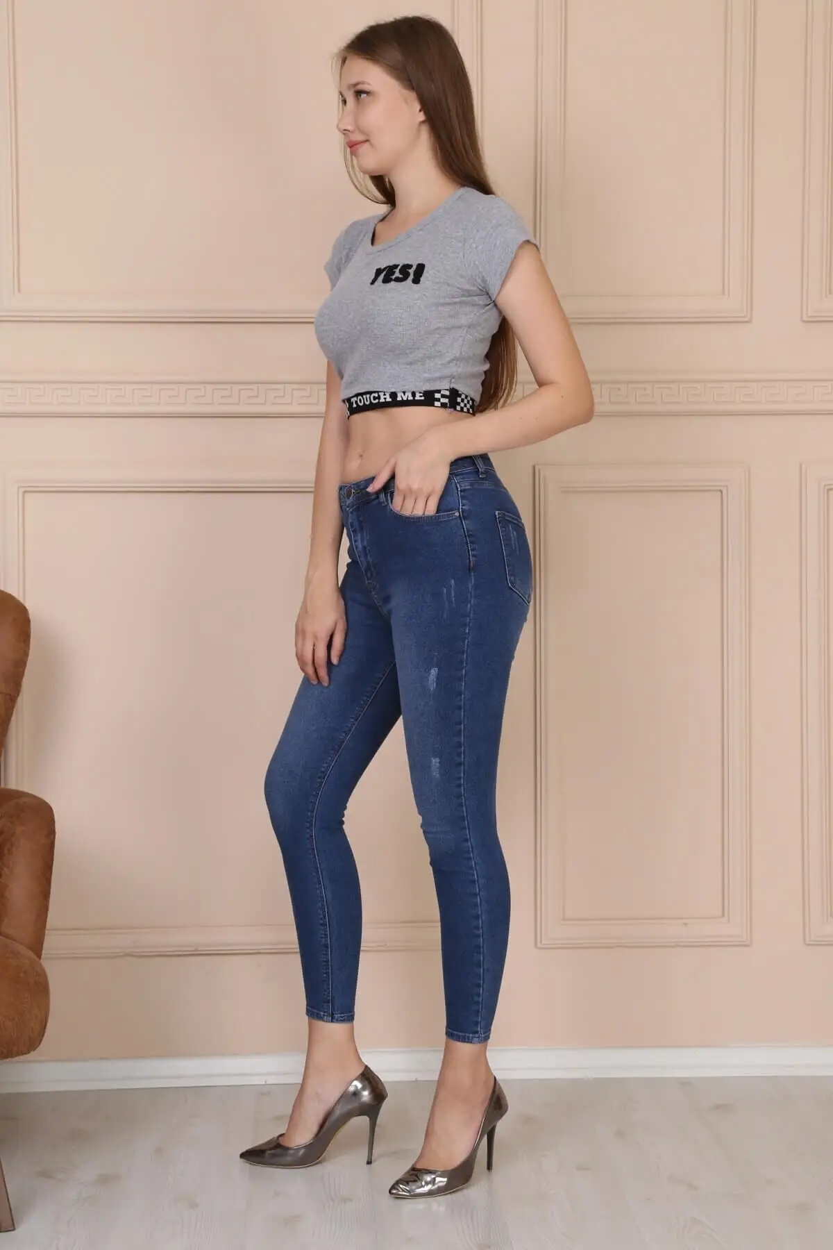 

Women's Laser Blue Jean Detail Women Jeans 2021