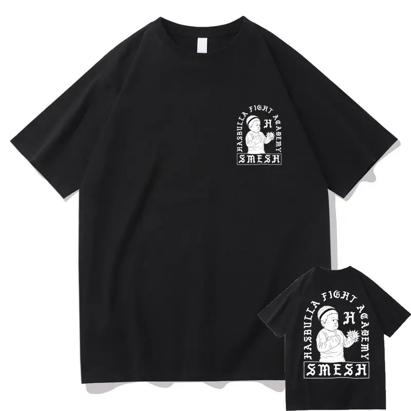 

Hasbulla Magomedov Tshirt Russia Blogger Hasbulla Fighting Meme Short Sleeve Tees 100% Cotton Summer Men Women Quality T-shirt