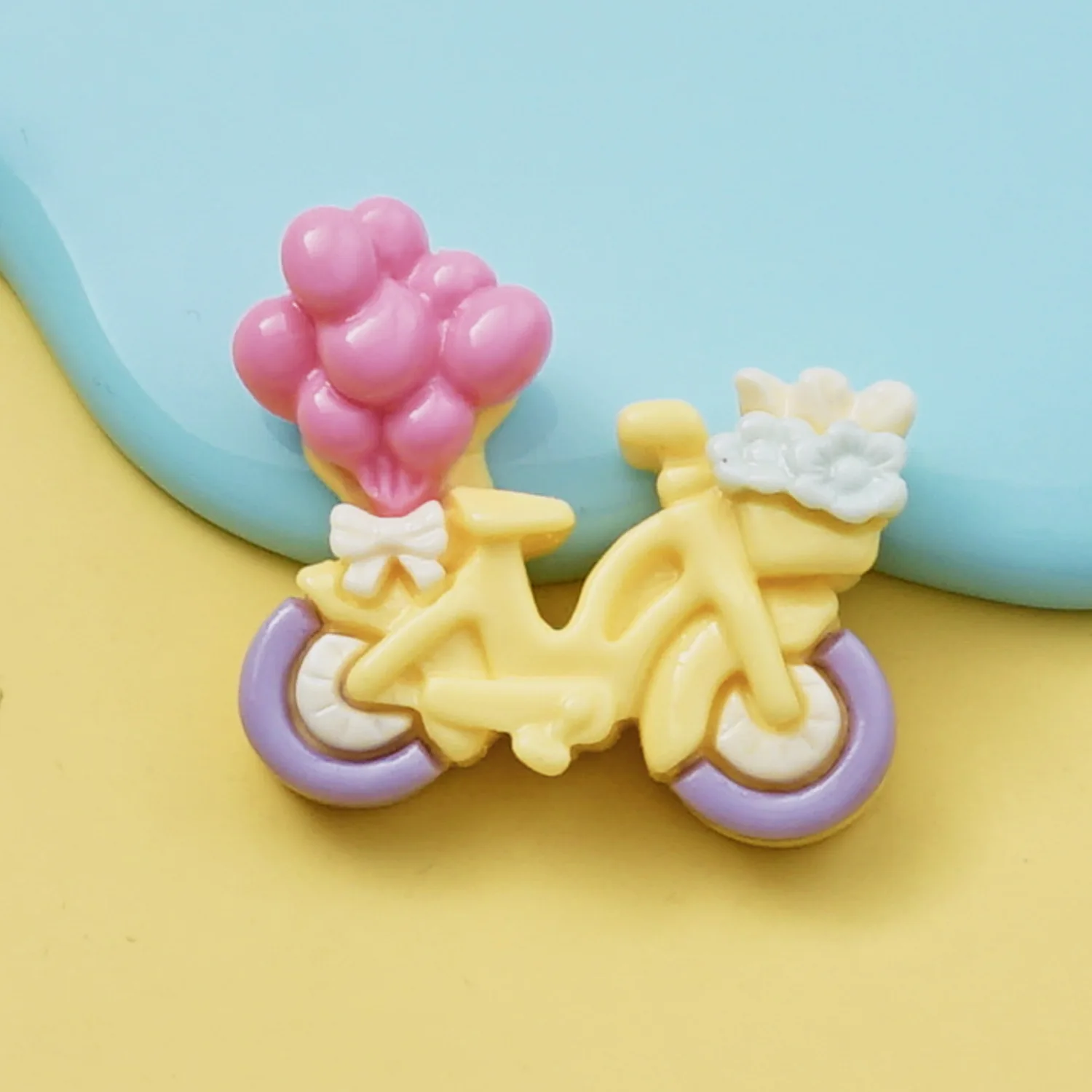 100 шт. кавайный велосипедный шар с плоской задней частью смоляный кабошон поделки