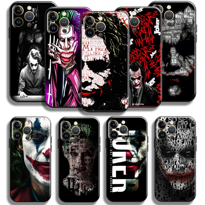 

The Joker Clown For Apple iPhone 13 12 11 Pro Max Mini X XR XS Max SE 5 5s 6 6S 7 8 Plus Phone Case Back Black Coque Funda