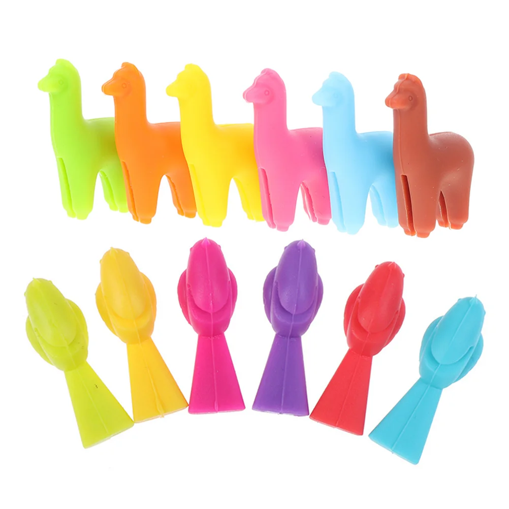 

12Pcs Animal Shaped Glass Markers Bar Glasses Markers Glass Charms