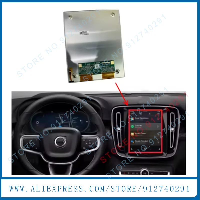 Фото Для Volvo XC40 XC60 S60 XC90 S90 Радионавигация 32247465 (E)QFVE404A, QFVE404A, DD091IA-01A ЖК-дисплей с сенсорным экраном 9,1 дюйма №1