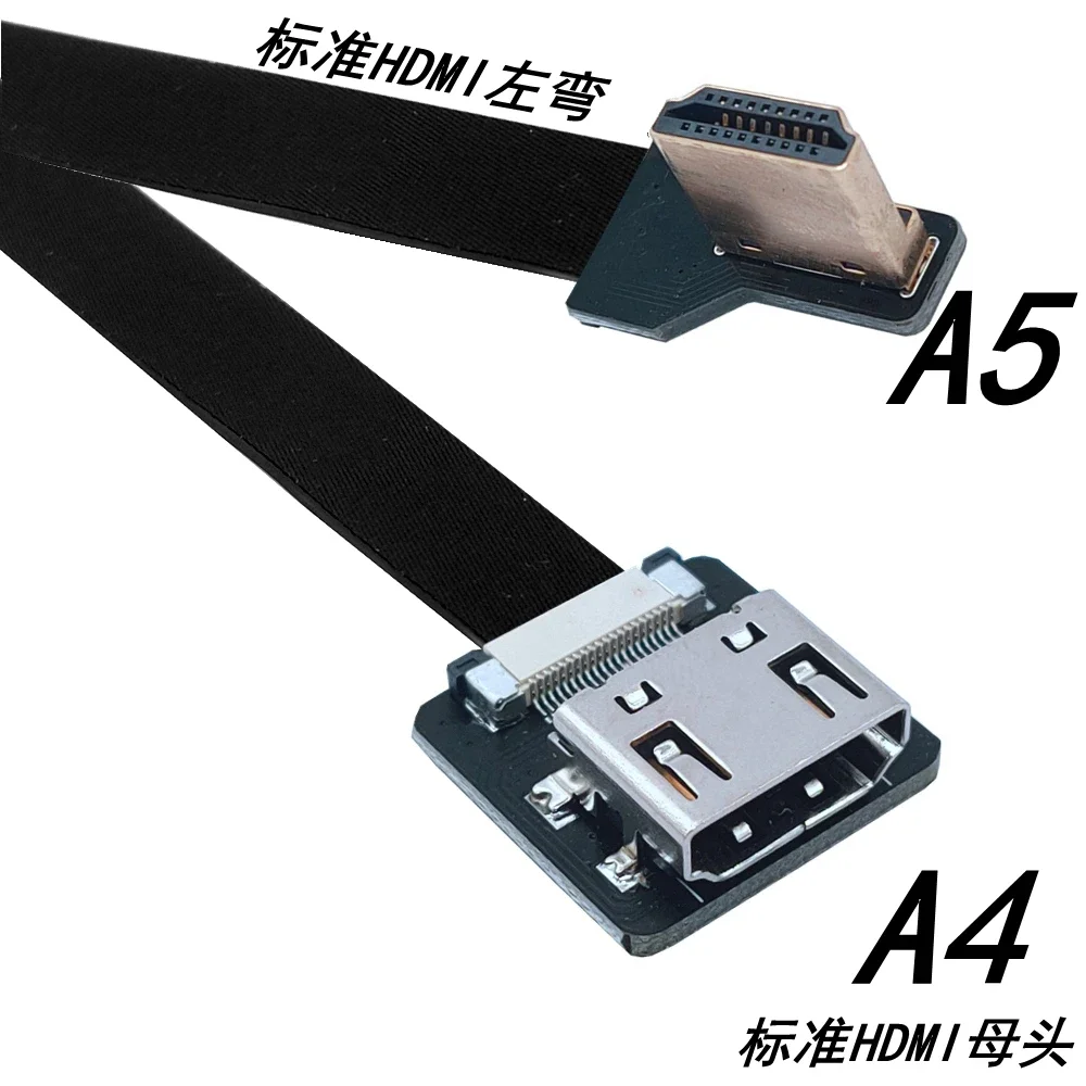 FPV HD Type A Stecker Links/RI Abgewinkelt 90 Grad Zu HDTV-kompatibel HDTV FPC Flach Kabel Für kamera TV Multicopter Luftaufstelle