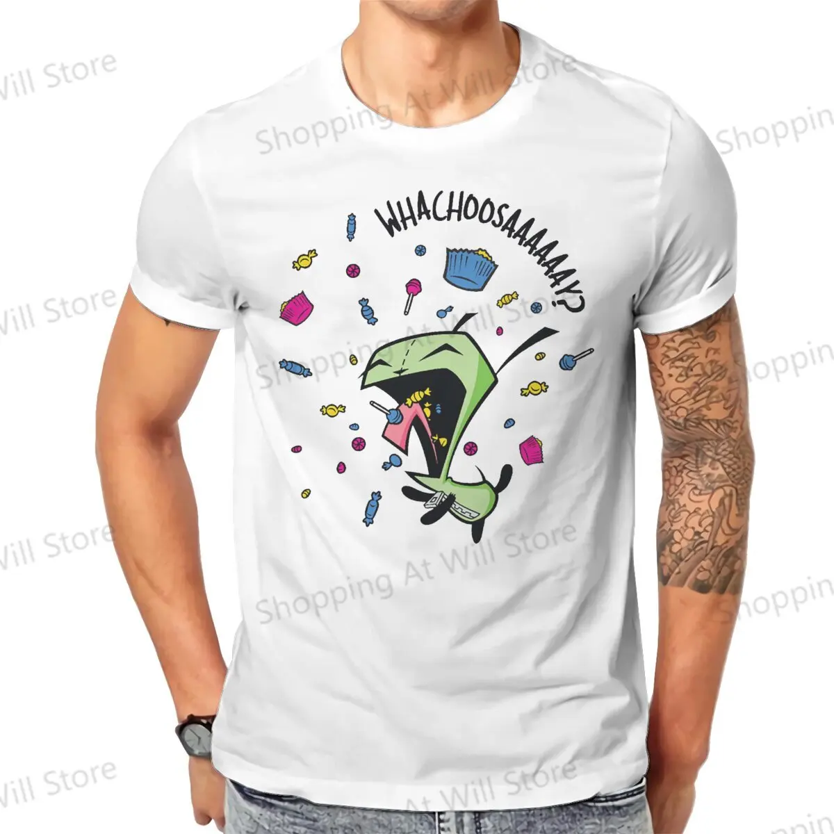 Мужские и женские футболки Invader ZIM из хлопка