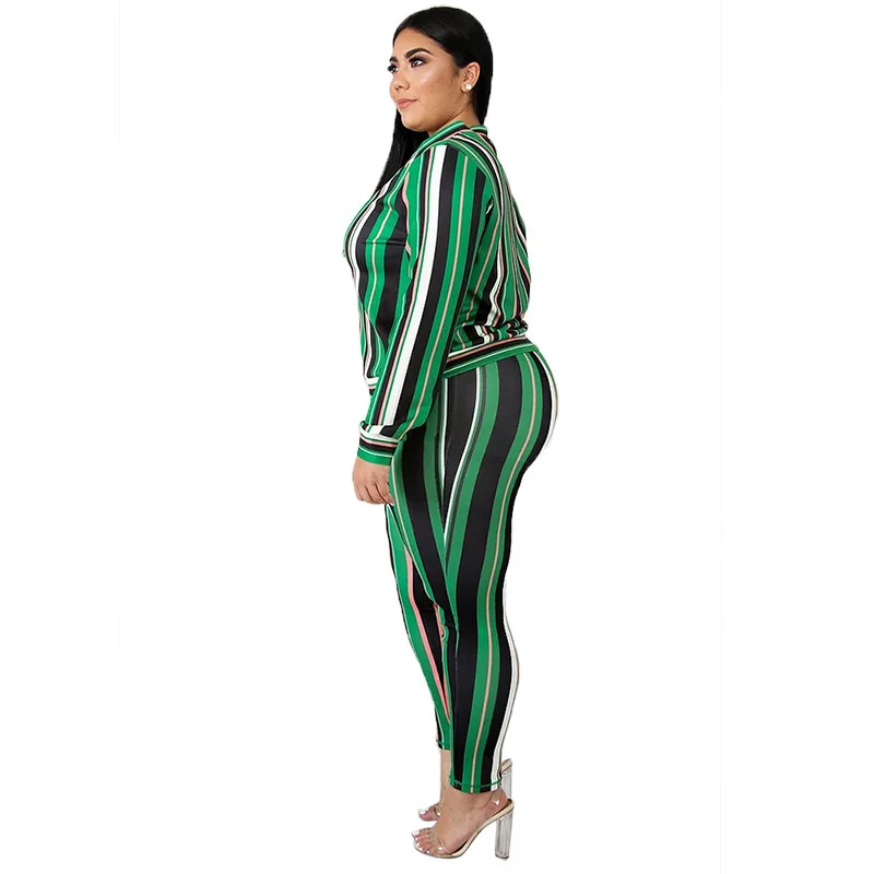 Plus Size Fall Outfits Sweatsuit for Women Clothing Tracksuit Two Piece Sets Sport Print Female Pant s 3xl 4xl 5xl 6xl
