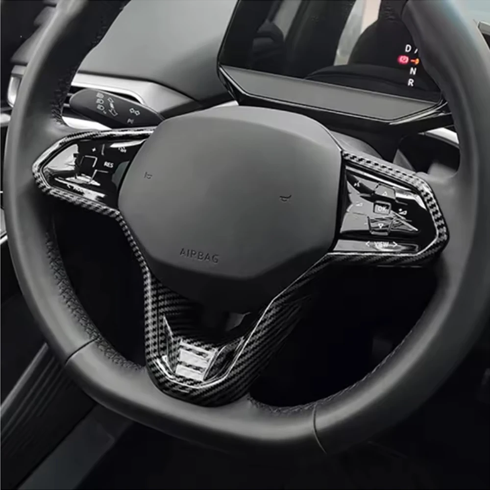 Фото Для VW ID4, ID3, ID6 Crozz 2021-2025, Jetta 2022-2026, Tiguan, Caddy IV, Polo 2020-2025: накладка на панель рулевого колеса автомобиля №2