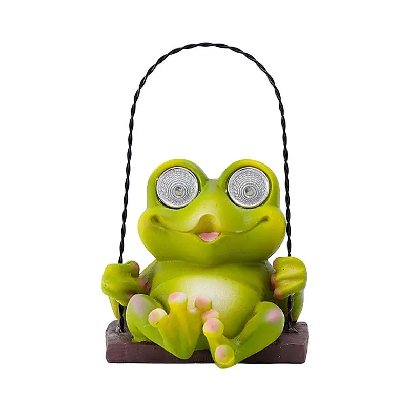 

Frog Lamp Cute Decor Lamp With Solar Figurine LED Night Light Swing Frog For Children Bedroom Desk Party Decoration Gift