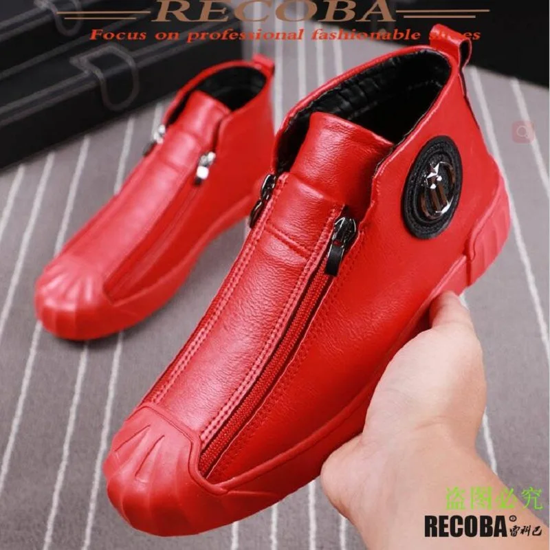 Новые мужские кожаные туфли корейские трендовые удобные лоферы мужская обувь