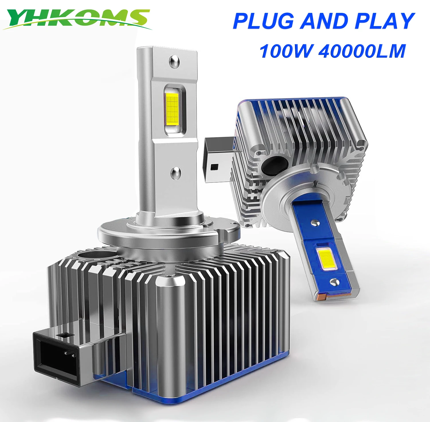 Светодиодные фары YHKOMS D1S, D3S, Лампы Canbus, CSP, D4S, D2S, D8S, 100 лм, 6000 Вт, супер яркие Автомобильные фары серии D1R, D4R, D2R, D3R, D, K