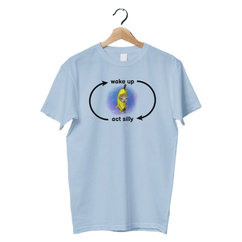 Повседневная мужская рубашка с круглым вырезом и коротким рукавом