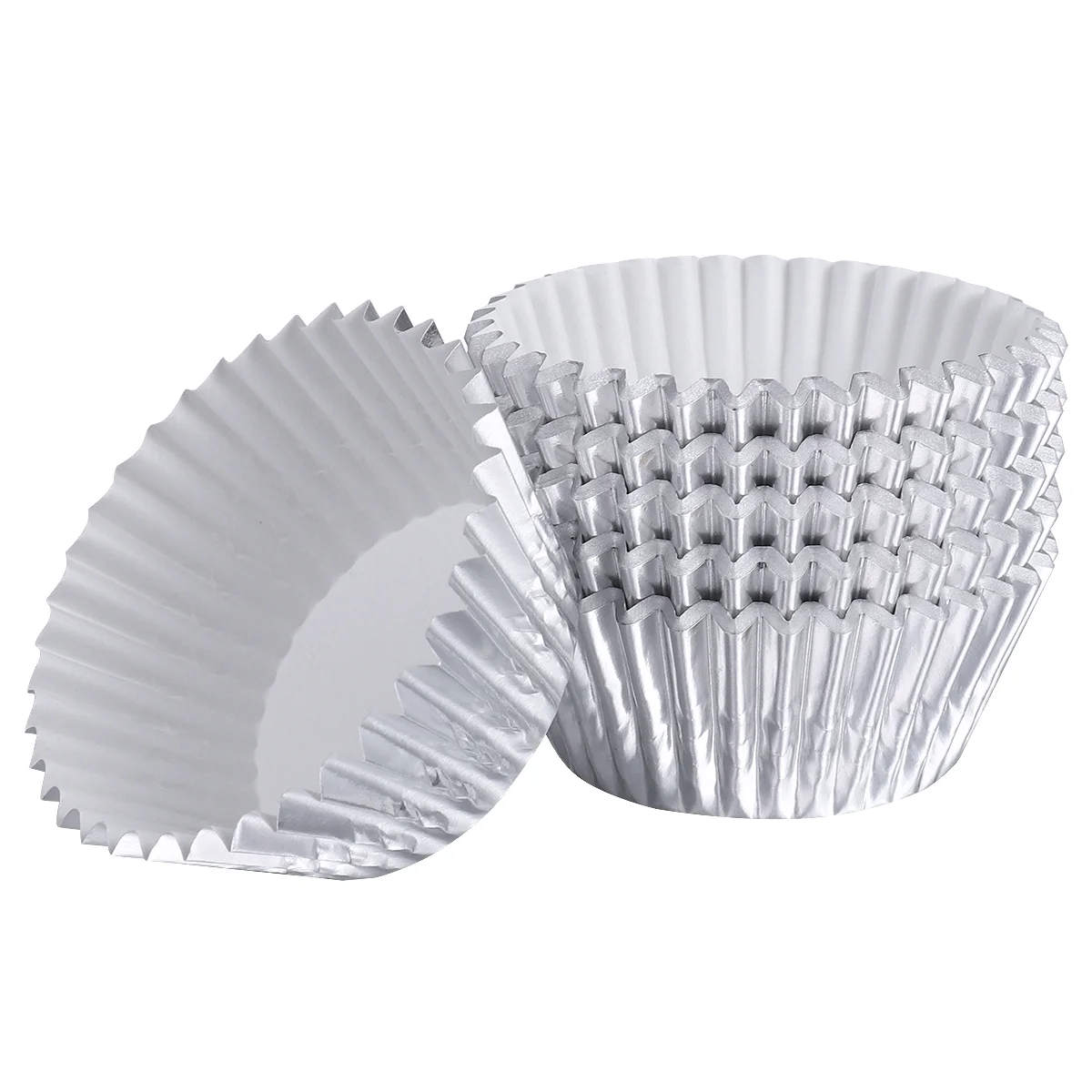

100pcs Standard Foil Cupcake Liners, Aluminum Muffin Wrappers, Thickened Foil Cake Wrapper for Party Supplies Decoration