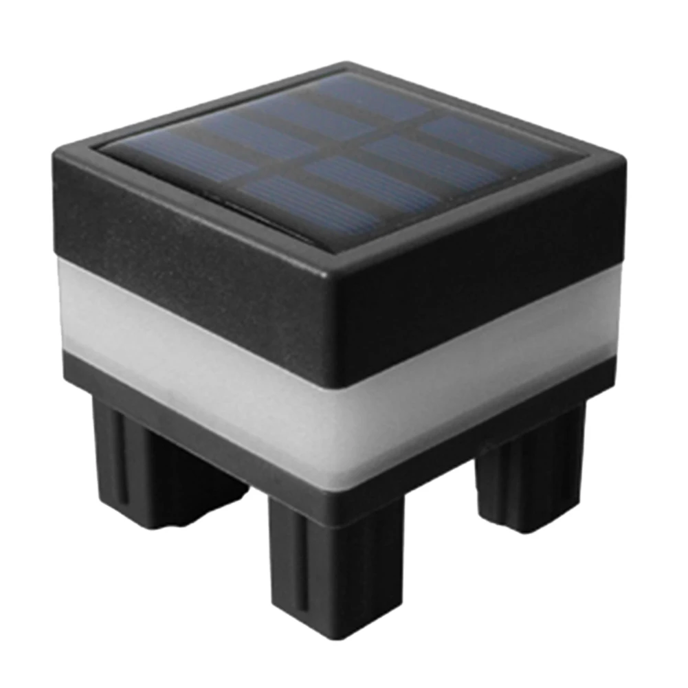 

Solar Powered LED Square Fence Light White Warm Lamp Outdoor Lighting Control Post Cap Aluminum Waterproof Pillar