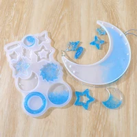 2022 moon star wind chimes resin molds silicone kit silicone epoxy casting pendant wall hanging decor molds for epoxy craft new