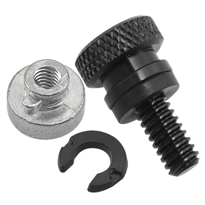 

1/4In Black Rear Fender Passenger Seat Bolt Tab Screw Nut For Sportster XL 883 1200 Fatboy Road King Softail Accessories