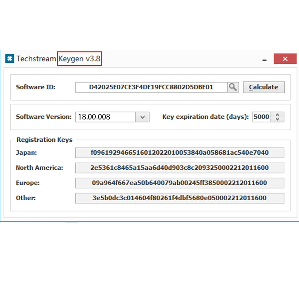 Фото PASSCODE V4.5/V4.6 для Techstream V18.00.008 и программное обеспечение для регистрации активации Techstream KEYGEN 3.9 для Toyota/Scion/Lexus №4