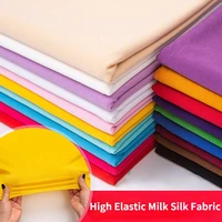high elastic knitted milk silk spandex fabric performance dance dress sofa chair cover solid color cloth 170cm50cm